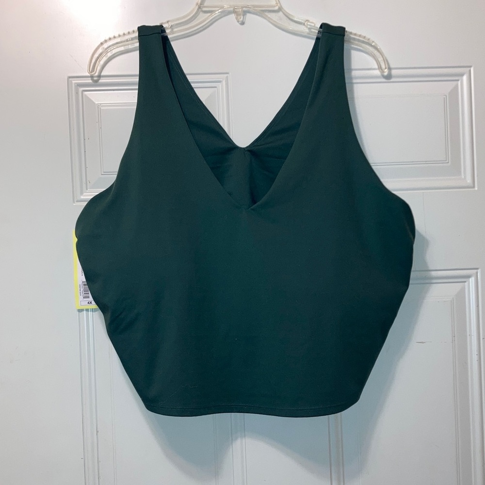 Dark Green Sleeveless Crop Top 4X NWT